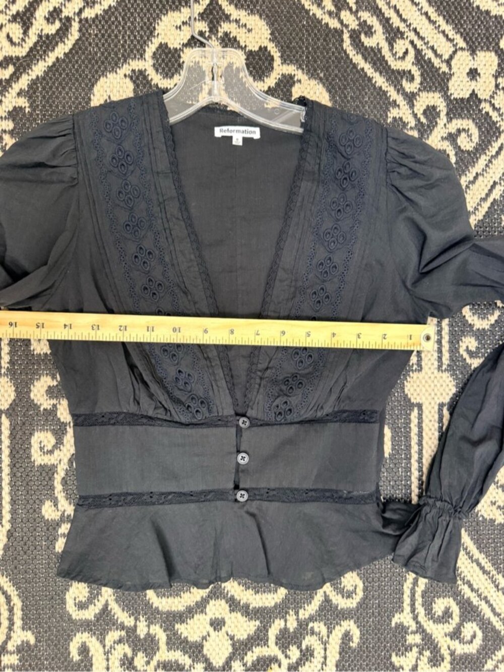 Reformation black Meadowlark Top xs 0 - Picture 14 of 16